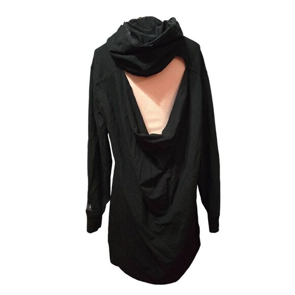 Victoria Sport by Victoria's Secret Open Back Hooded Fleece Tunic Top - Picture 2 of 8